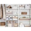 Paniers de rangement pour placard, paniers de rangement avec fenêtre transparente et poignées, organisateur de tissu pliable pour vêtements, tablettes, beige, paquet de 3-128589690-128589684
