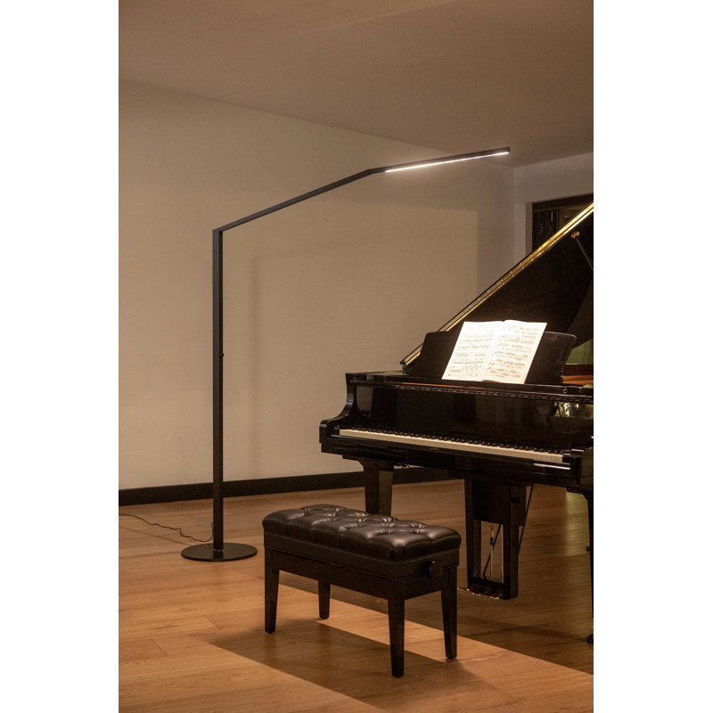 Z-Bar Titan Floor Lamp (Matte White), Matte Black
