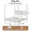Base de lit à baldaquin en bois de style moderne Mid-Century avec pieds fuselés