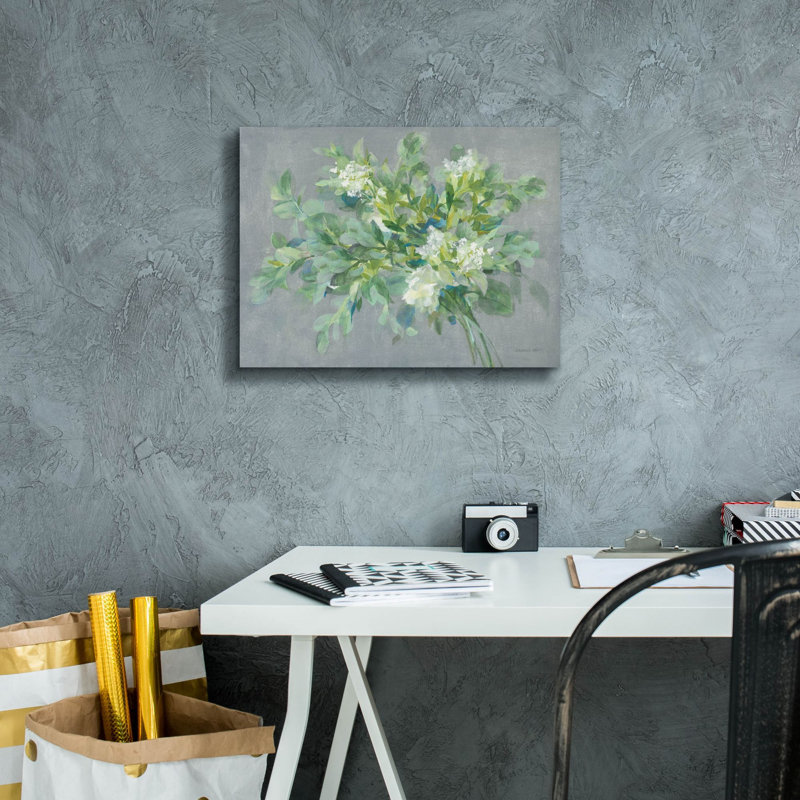 «Bouquet For You Greenery» par Danhui Nai, art mural sur toile, H 12 po x l 16 po
