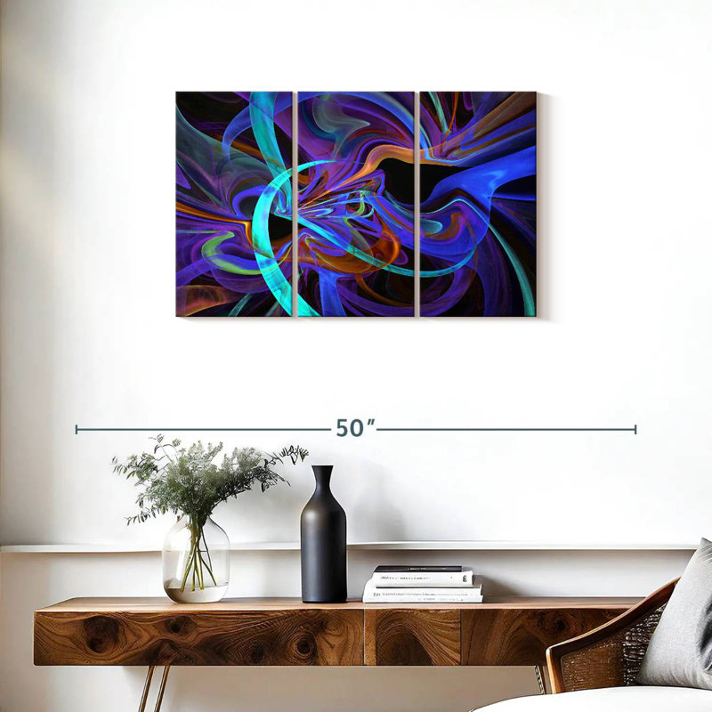 Avery Neon Vortex Abstract, 20" H x 33" W