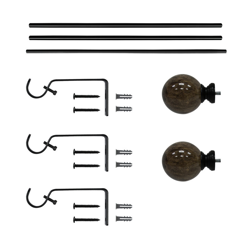 Fer ajustable Nickelle 0,75 po, H 2,32 po x l 126,14 po x P 2,32 po, Noir