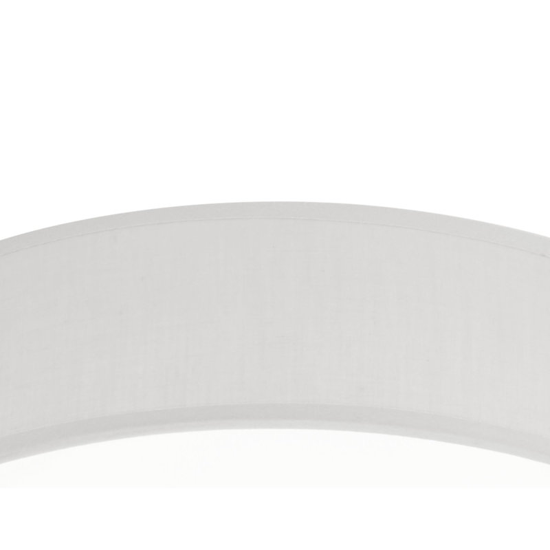 Terrence LED Flush Mount, 10.5cm H x 37cm W x 37cm D, White/Silver