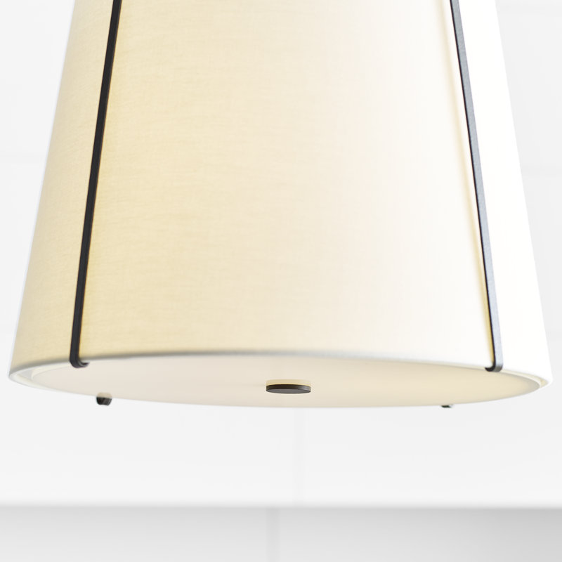 Luminaire suspendu en forme de cloche à 1 lumière Tristan, Acier Smith, H 24,75 po x l 18,25 po x P 18,25 po