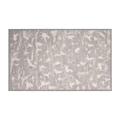 Tapis gris soyeux et moelleux
