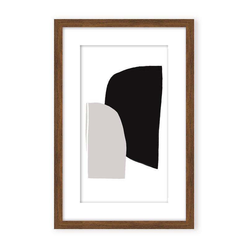 Abstractions No 5 Print by Anastasia Sawall, 36" H x 24" W x 1.125" D, Beige, Framed Matted Print