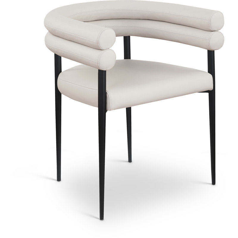 Lavina Cilton Vegan Leather Dining Chair, Taupe Vegan Leather