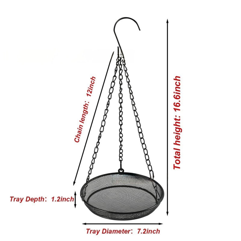 2Pcs Hanging Bird Feeder Tray
