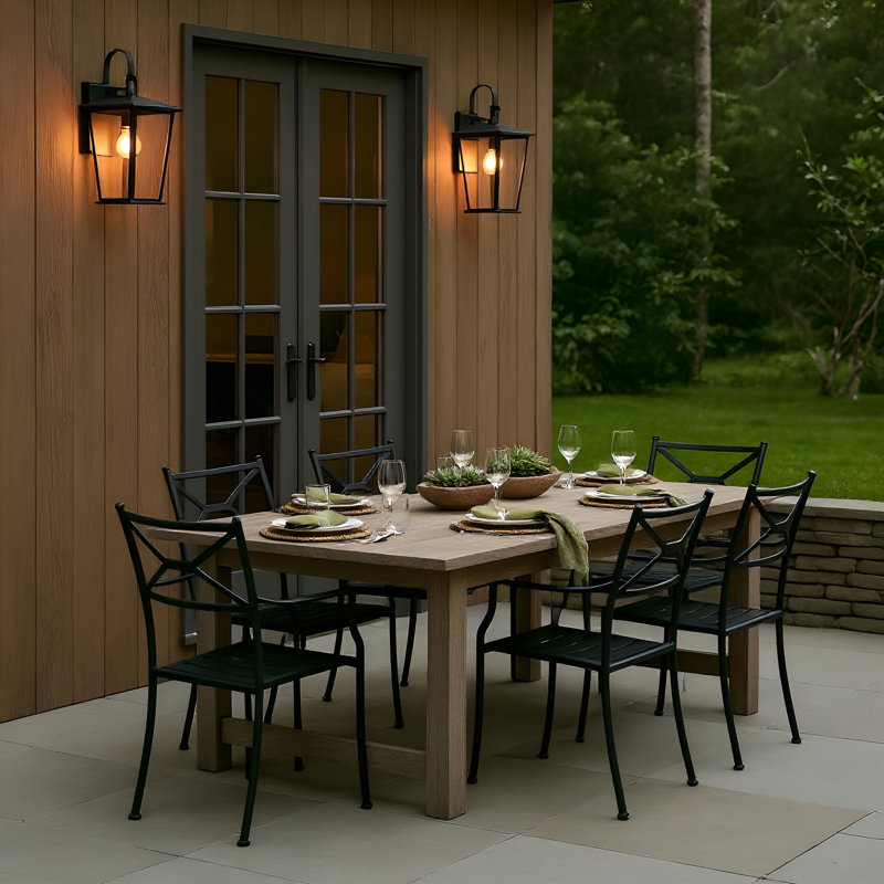 Linton Medium Lantern from Generation Lighting , 16.25" H x 7.75" W x 8.5" D, Textured Black