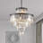 15-Black Stacked Dimmable Transparent Crystal Chandeliers