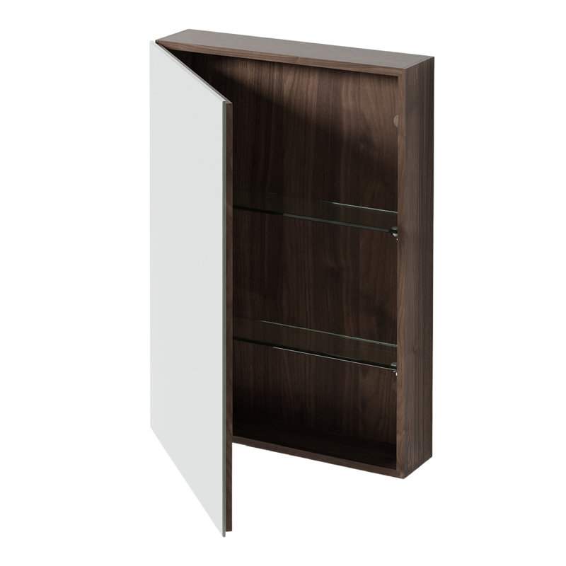 17'' W Mirrored Medicine Cabinet, Oyster White