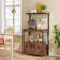 31.5" Microwave Stand with Storage Cabinet, Height-Adjustable Bakers Racks for Kitchen