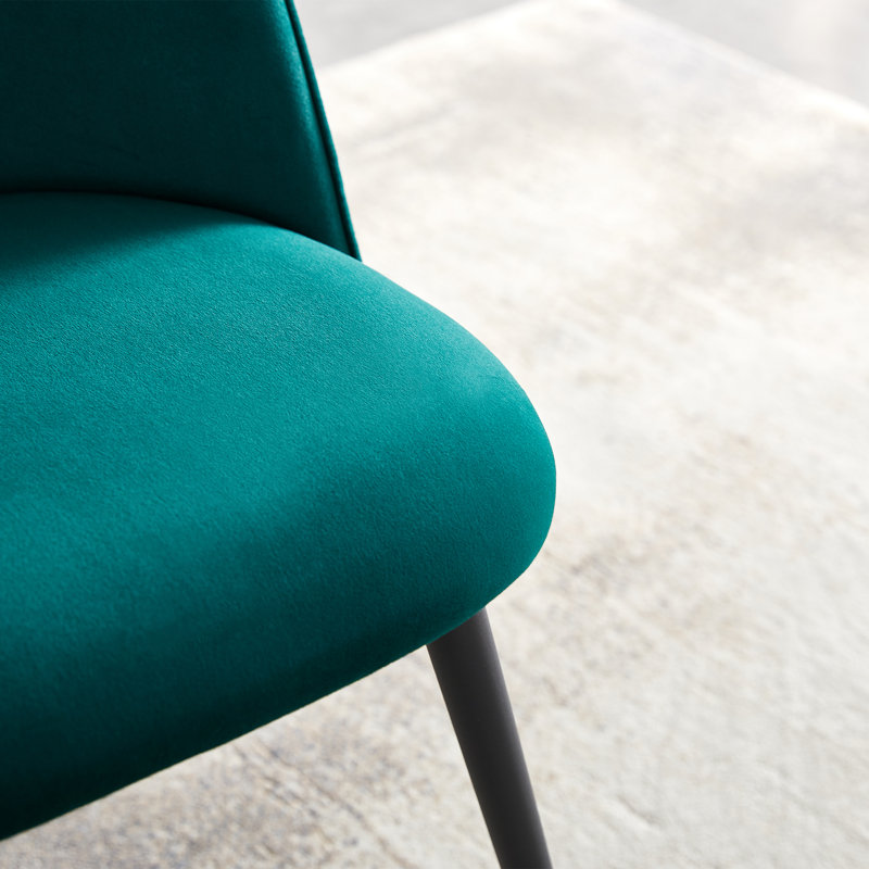 Chaise d'appoint rembourrée capitonnée en bois manufacturé, Vert