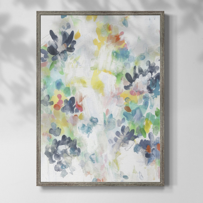 Wall Flower Patterns II Framed Print - Solid Wood, 11" H x 9" W