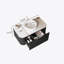 Meuble-lavabo de salle de bain 36 po avec lavabo, meuble-lavabo mural moderne à bords arrondis et courbes avec tiroir, lavabo rond en céramique blanc sans robinet, pré-assemblé, noir-125539183-125539187