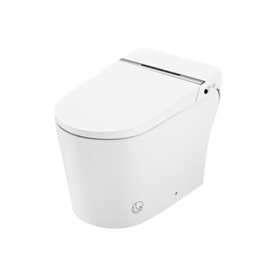 Smart Toilet With Night & Self-Cleaning Nozzle, Heated Seat, Foot Sensor Flip Cover, Remote Control, Led Display Control , Sensor,