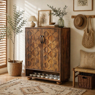 Natural Style Shoe Cabinet,Storage Cabinet