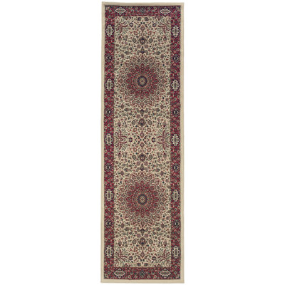 Tapis ivoire / bourgogne Shelburne