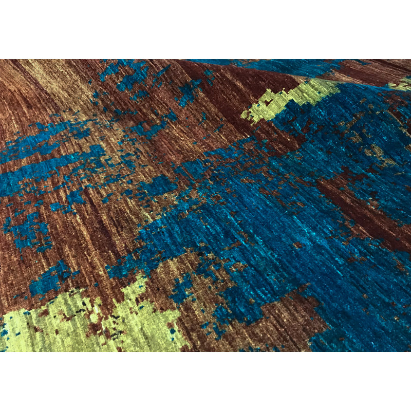 Tapis brun de haute qualité noué à la main Ziegler