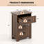 Table de bout Table de chevet avec 3 tiroirs et glissade en bois-909402902-909402922