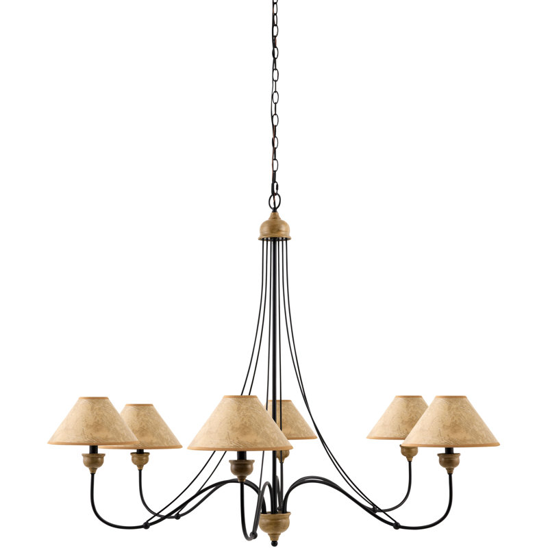 Lustre traditionnel / classique en fer 6 lumières Mellonia