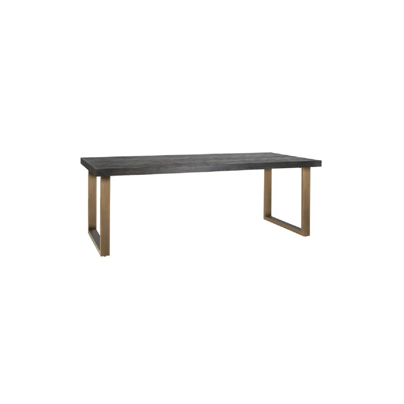 Blackbone Dining Table, Gold, 30" H x 71" L, Standard Table (30” Height)