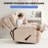 Wide Modern And Overstuffed Soft Oversize Rocker And Swivel Manual Recliner (Set Of 2)-1484068344