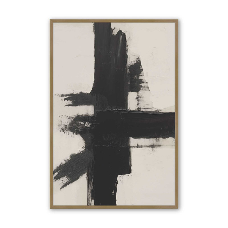 Contrast in Silence I, impression, Cadre doré brossé, H 37,25 po x l 25,25 po