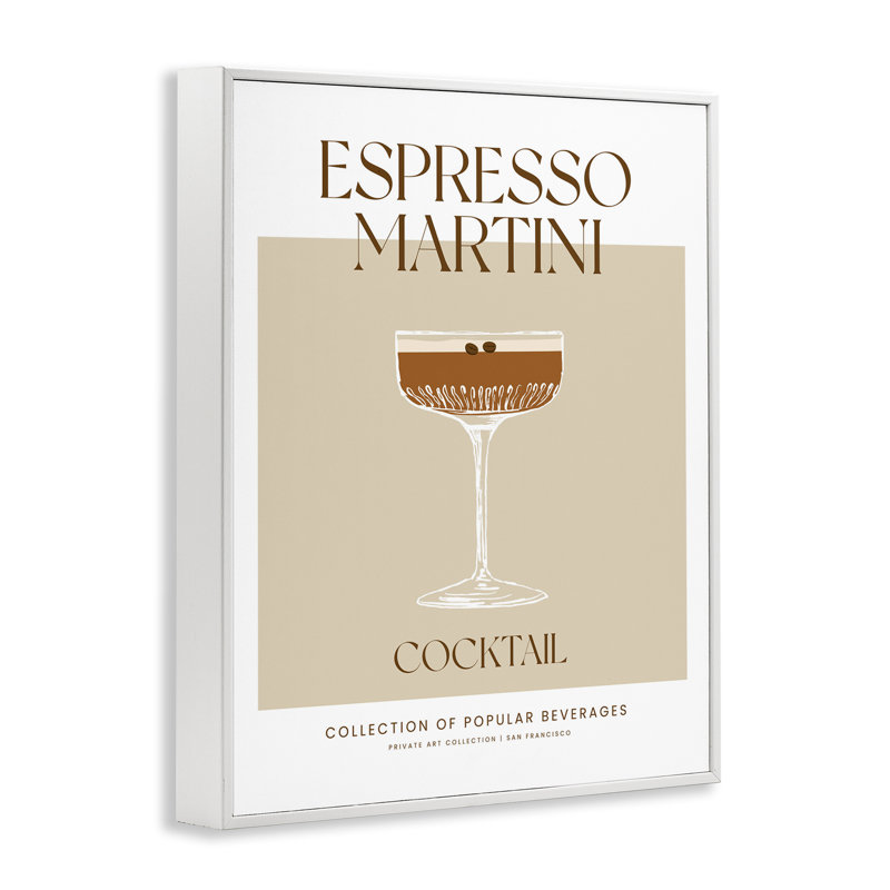 Art de la giclée encadrée Minimal Espresso, design par Lettré et doublé, H 20 po x l 16 po