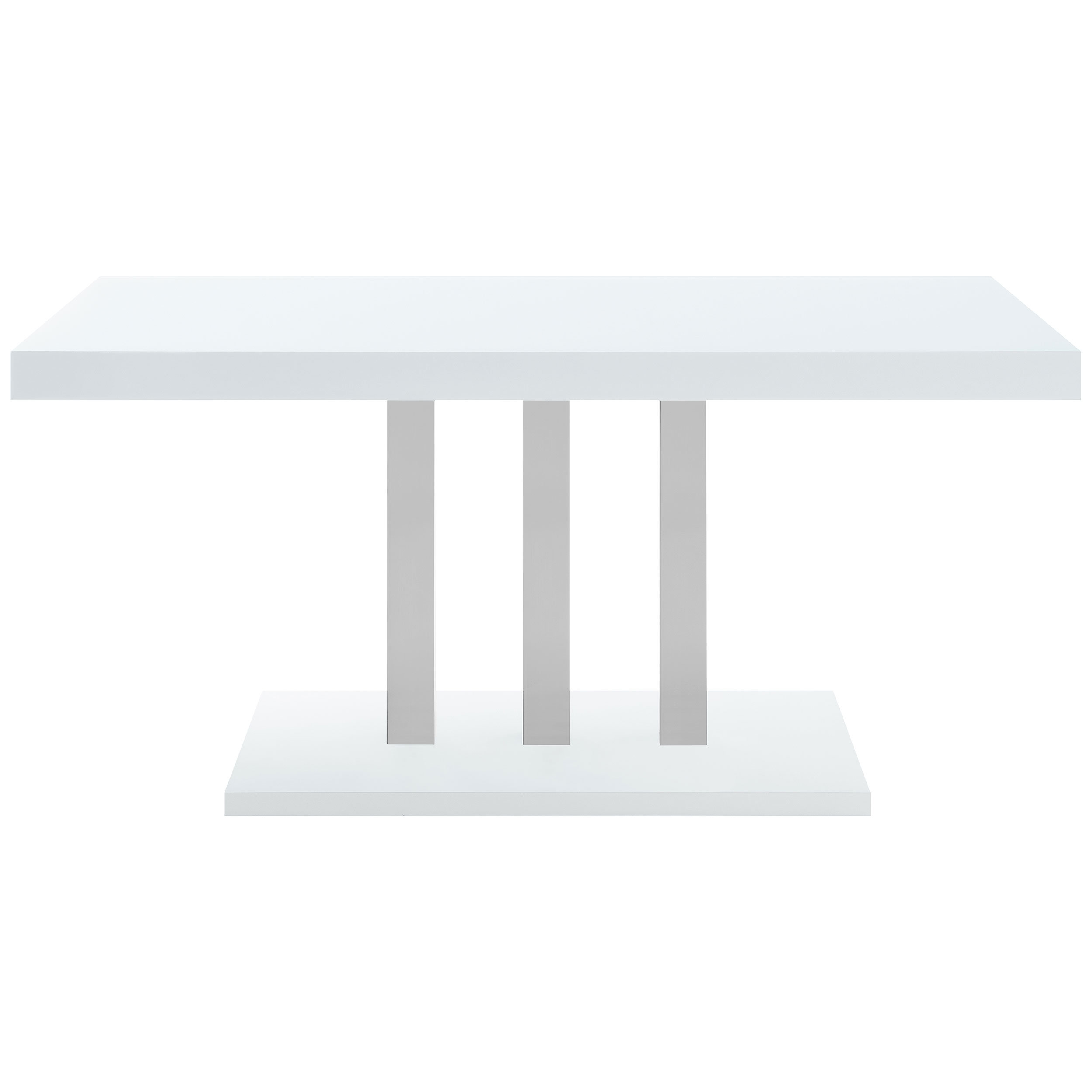 Brayden Studio Brooklyn Rectangular 63-Inch Dining Table White High ...