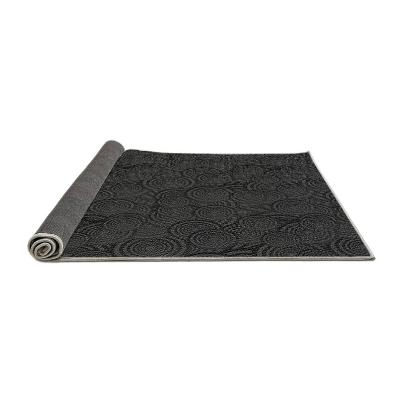 Tapis noir à motifs géométriques, Rectangle 5 pi x 8 pi