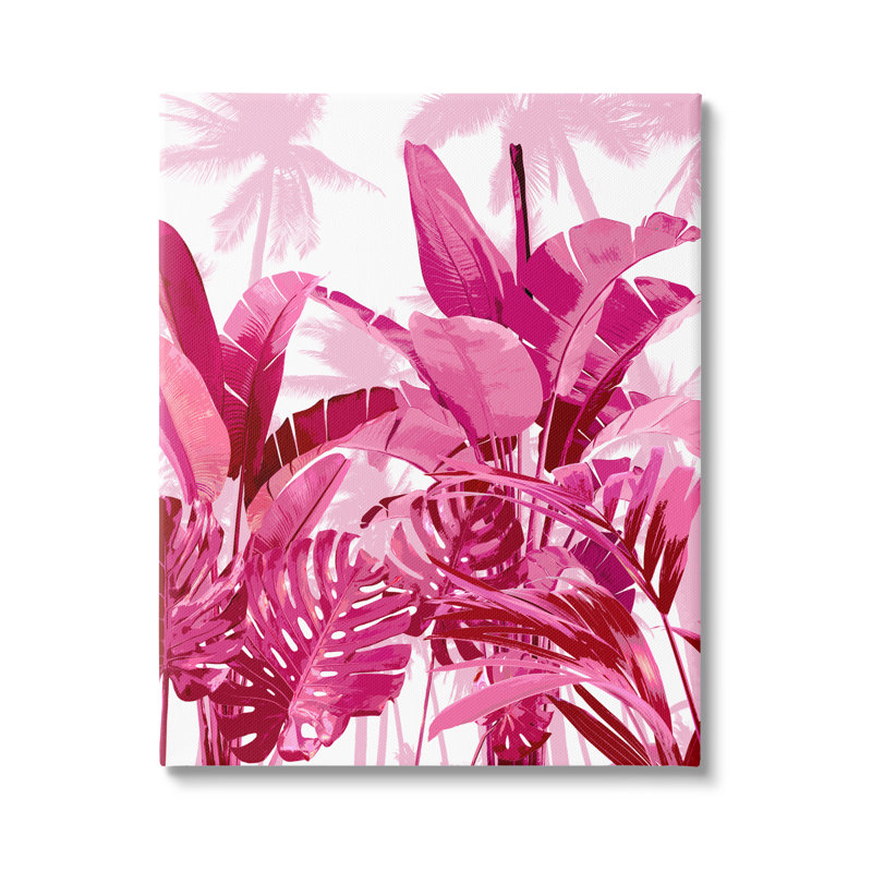 «Modern Modern Palms On Canvas» par Kristen Drew, reproduction, H 20 po x l 16 po x P 1,5 po