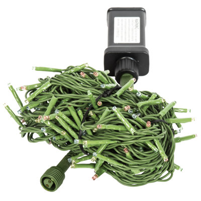 LED Christmas Cluster Green Wire Light Set