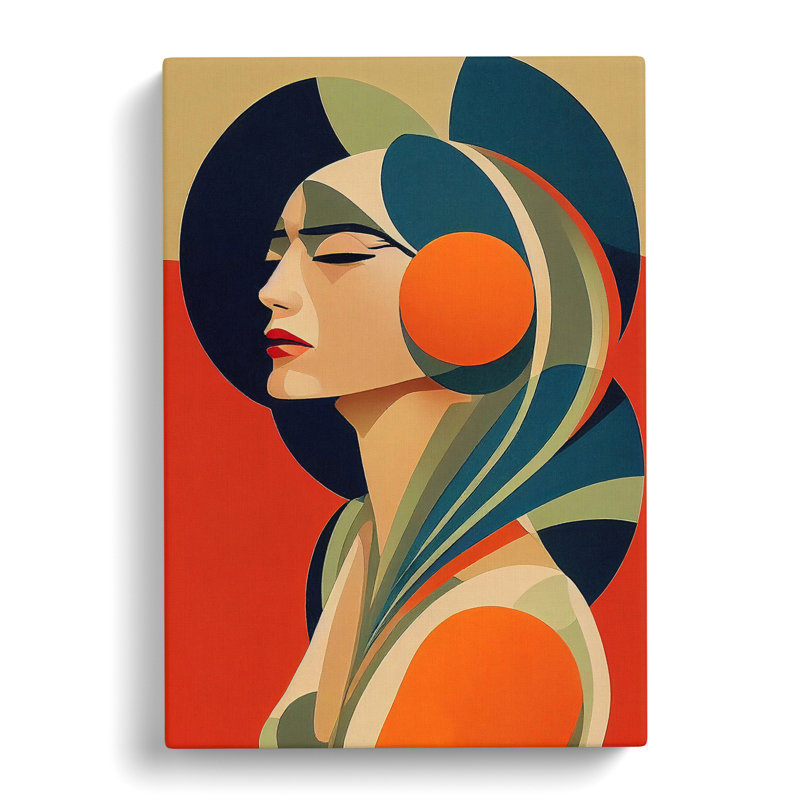 Magnificent Abstract Woman - Wrapped Canvas Print, 50cm H x 35cm W x 3cm D