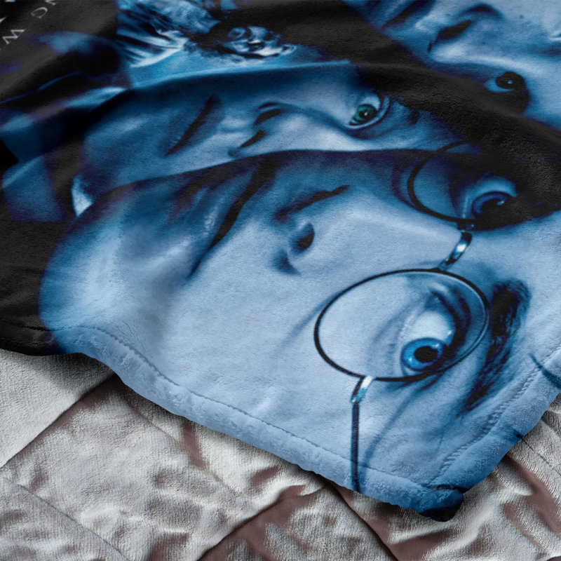 Throw Blanket, Darkblue/Black