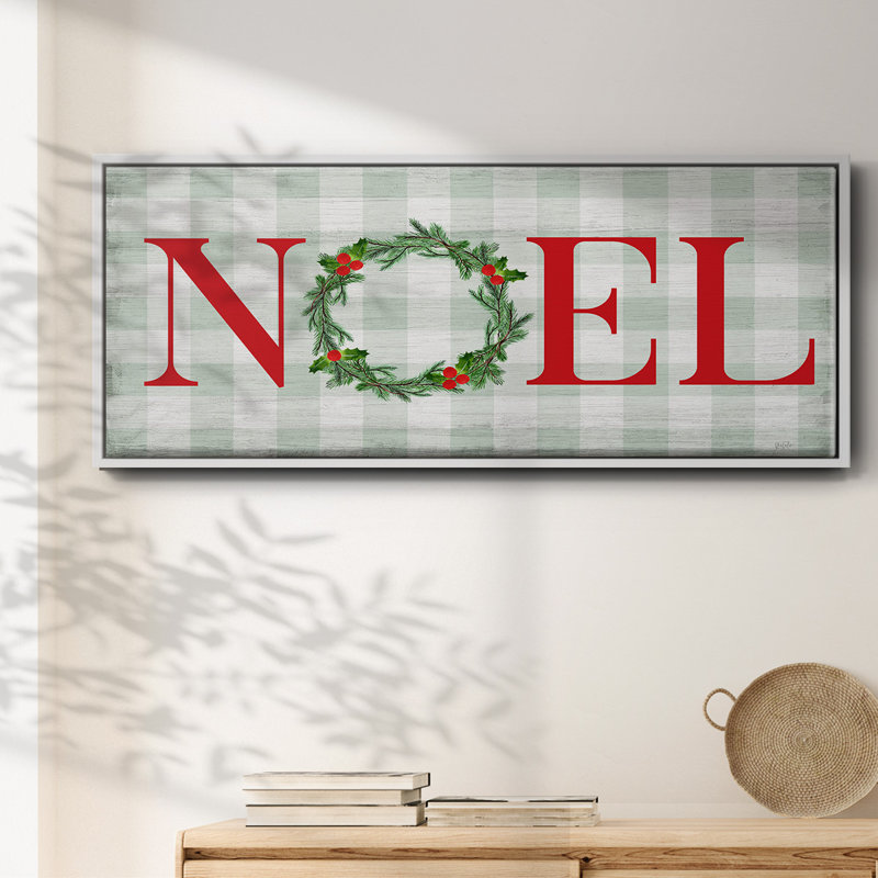 Noël - toile encadrée, Blanc, H 20 po x l 50 po x P 1,5 po