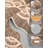 Machine Washable Scalloped Area Rugs Modern Bordered Floor Mats, Non-Slip Contemporary Accent Rug, Non Shedding Soft Low Pile Indoor Carpet for Living Room, Bedroom, Kitchen-460955089