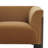 Upholstered Orange Velvet Modern Curved Arm Design Armchair With Solid Wood Legs-1496703151