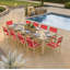 Travira Rectangular 10 - Person 103" Long Powder Coated Aluminum Patio Dining Set-90505544-90505536