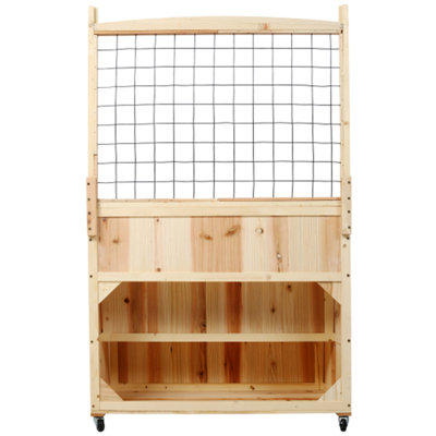 3-Tier Raised Garden Bed with Trellis and Storage
