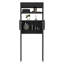 Au-dessus de l'armoire de toilette Jozz, double porte, deux tablettes, finition wengé noir-151968490