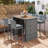 Roshen Acacia Bar Set with Stools