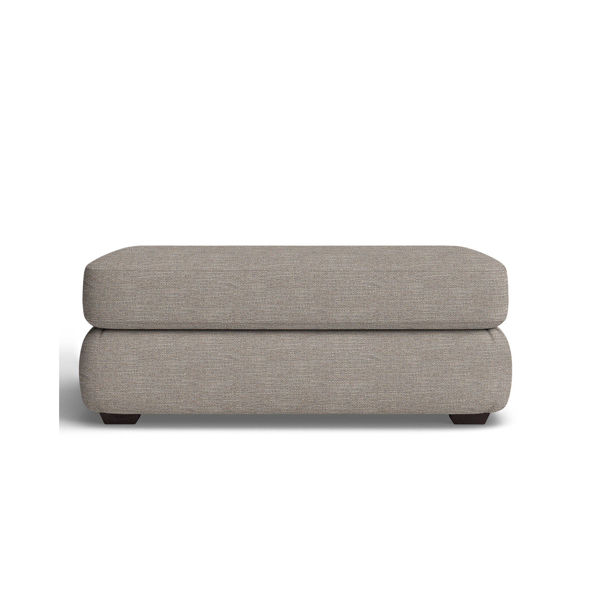 Emilio Upholstered Ottoman, Sustain® Dursky Linen