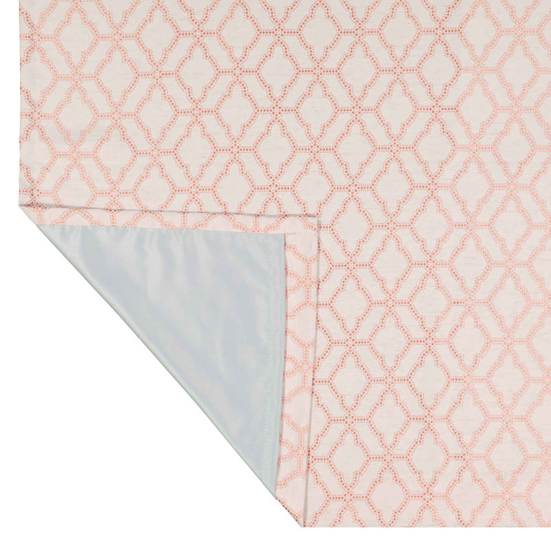 Eclipse Lollie Blackout Thermalayer, Rod Pocket Window Curtain Panel Pair, Coral, 52" x 108"