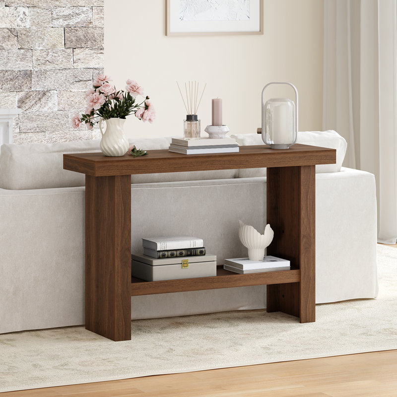 Console avec rangement Herron, Brun, 31.5" H x 39.4" W x 11.8" D