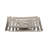 Modern Metal Aluminum Tray and Plate Set with Decorative Cut-Out Design, Contemporary Square Style Accent Display, Durable Lightweight Structure, Nesting Plate for Versatile Styling Set of 2-918919990