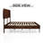 Laboy Solid Wood Bed Frame with Headboard, Solid Wood Platform Bed 800 lbs Capacity, No Box Spring Needed, Non-Slip Noise-Free, 5 Years Warranty-1357548832-1357548837