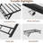 Trundle Day Bed with Lockable Casters, Foldable Metal Platform, Vintage Black-970380305
