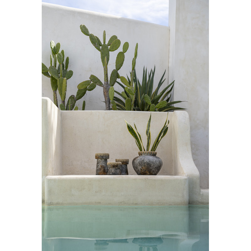 Alisynn Table Vase, 27cm H x 33cm W x 33cm D, Antique Grey