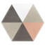 Hex Pie Neapolitan 8" x 9" Cement Patterned Wall & Floor Tile